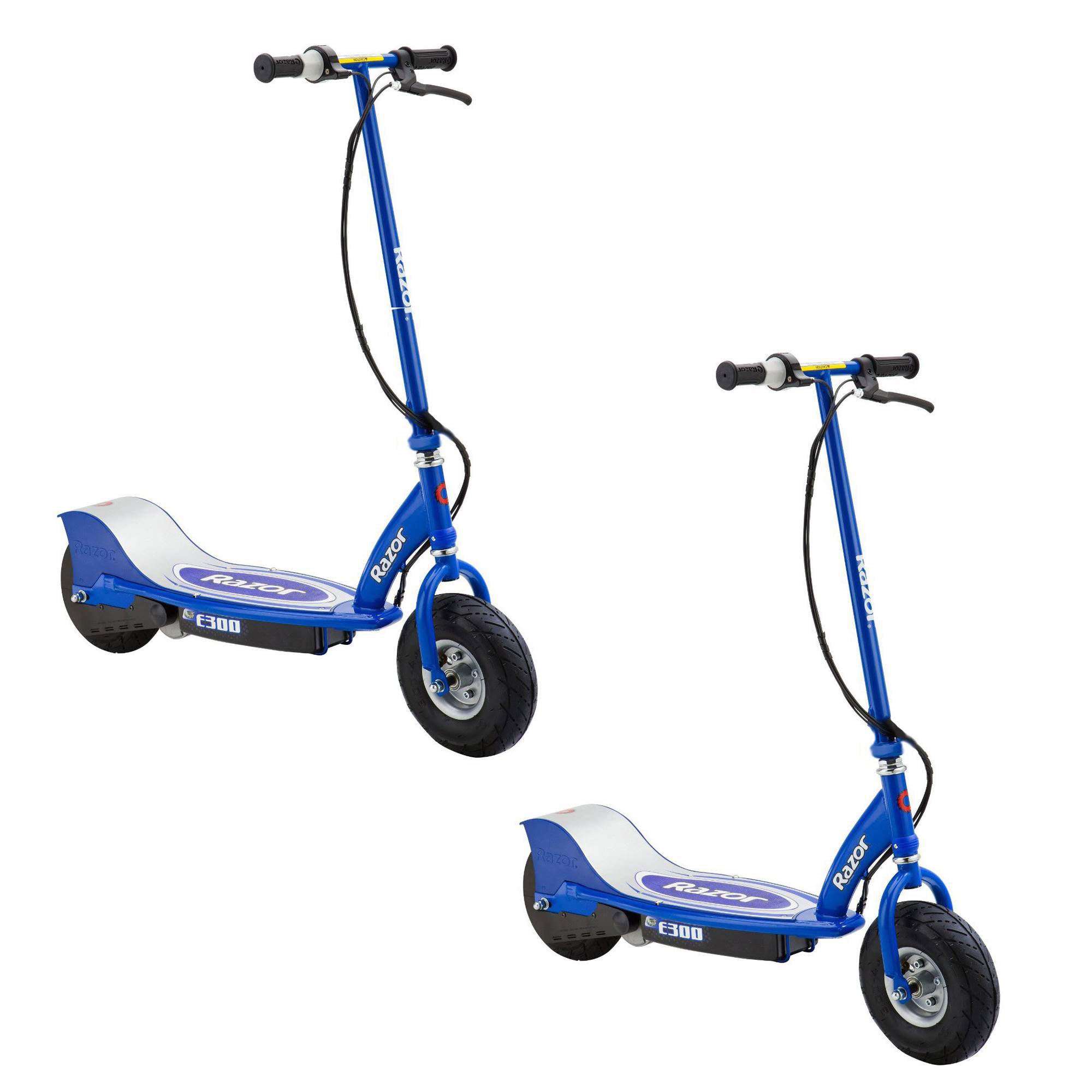 Razor E300 RideOn High-Torque Motorized Electric Powered Scooter, Blue (2 Pack)