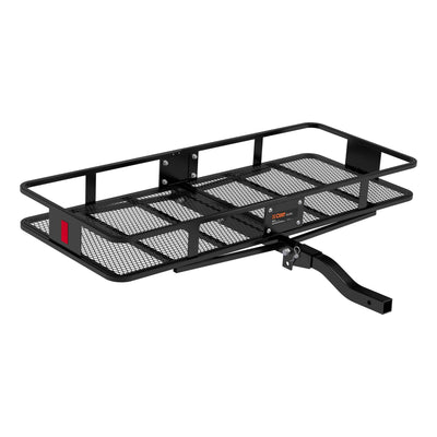 Curt Vehicle Folding Mounting Basket Style Cargo Carrier + Rainproof Cargo Bag