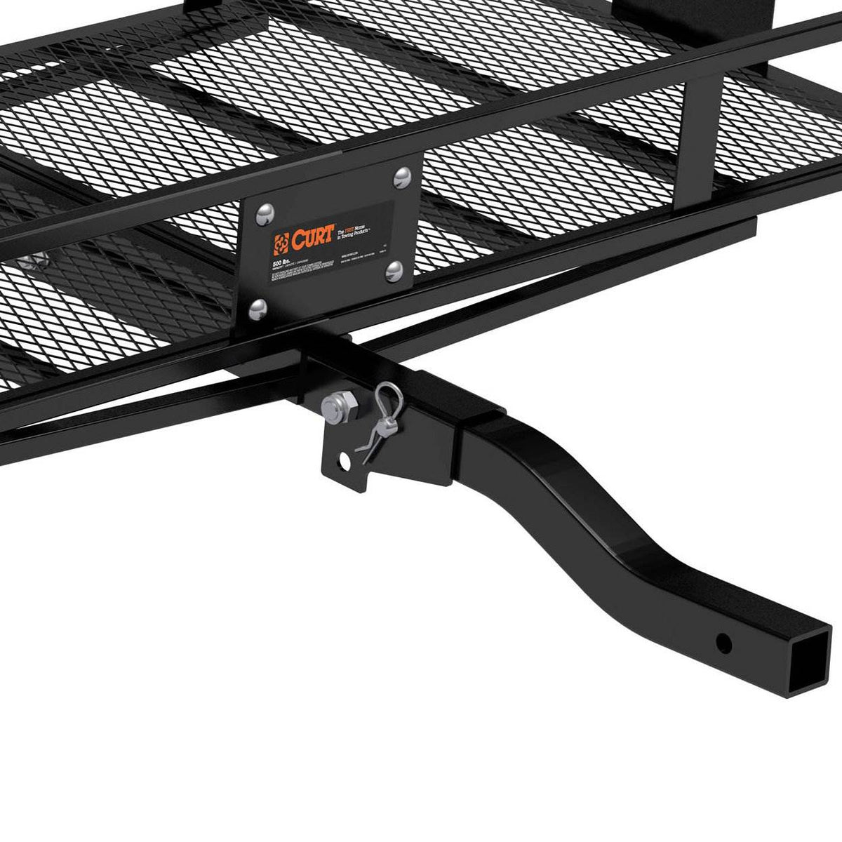 Curt Vehicle Folding Mounting Basket Style Cargo Carrier + Rainproof Cargo Bag