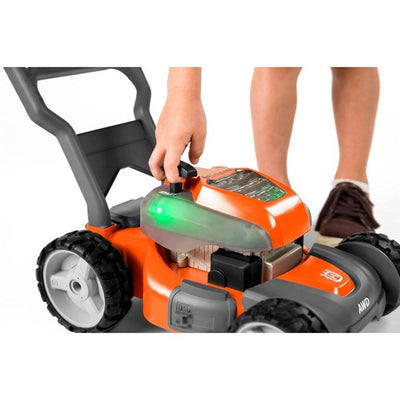 Husqvarna Battery Powered Kids Toy Lawn Mower + Toy Weed Trimmer with Sounds