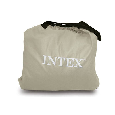 Intex Queen Comfort Plush Airbed + Dura-Beam Twin Airbed with Built-In Pumps