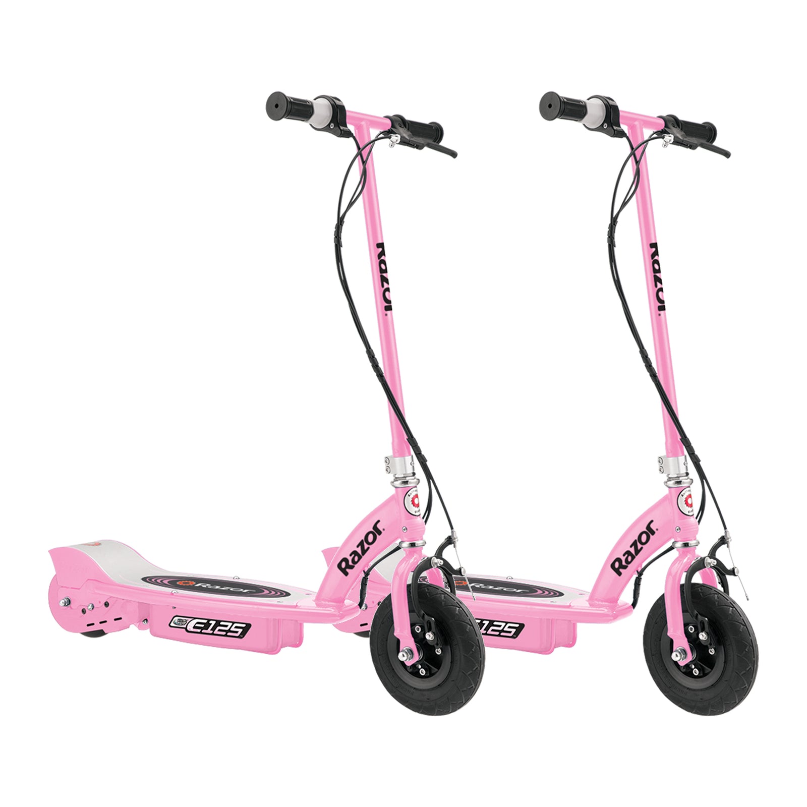 Razor E125 Motorized 24-Volt Rechargeable Girls Electric Scooter, Pink (2 Pack) - VMInnovations