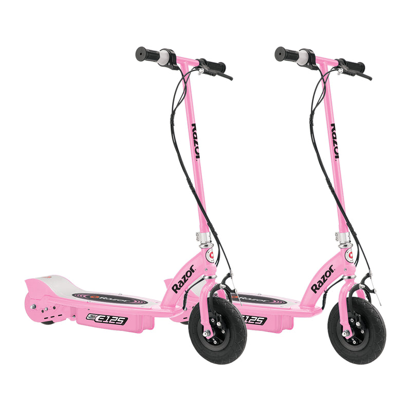 Razor E125 Motorized 24-Volt Rechargeable Girls Electric Scooter, Pink (2 Pack)