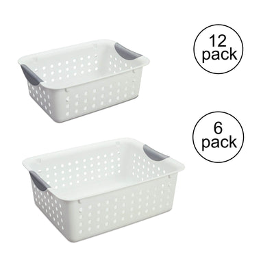 Sterilite Medium & Small Ultra Plastic Storage Bin Organizer Basket (18 Pack)