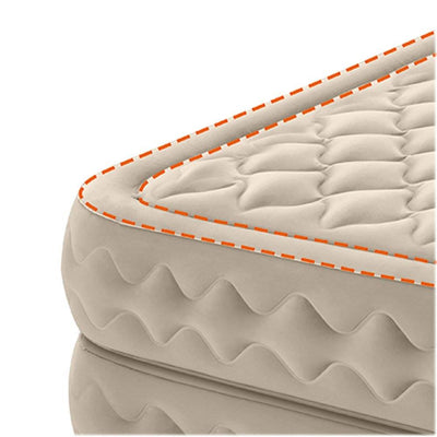 Intex Queen 20 Inch DuraBeam Supreme Air Flow Airbed Mattress with Pump (3 Pack)