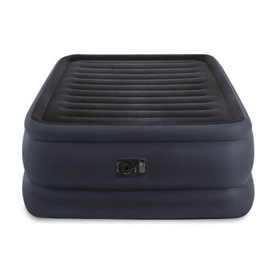 Intex 22-Inch Raised Queen Fiber-Tech Airbed with Built-In Pump + Quilted Cover