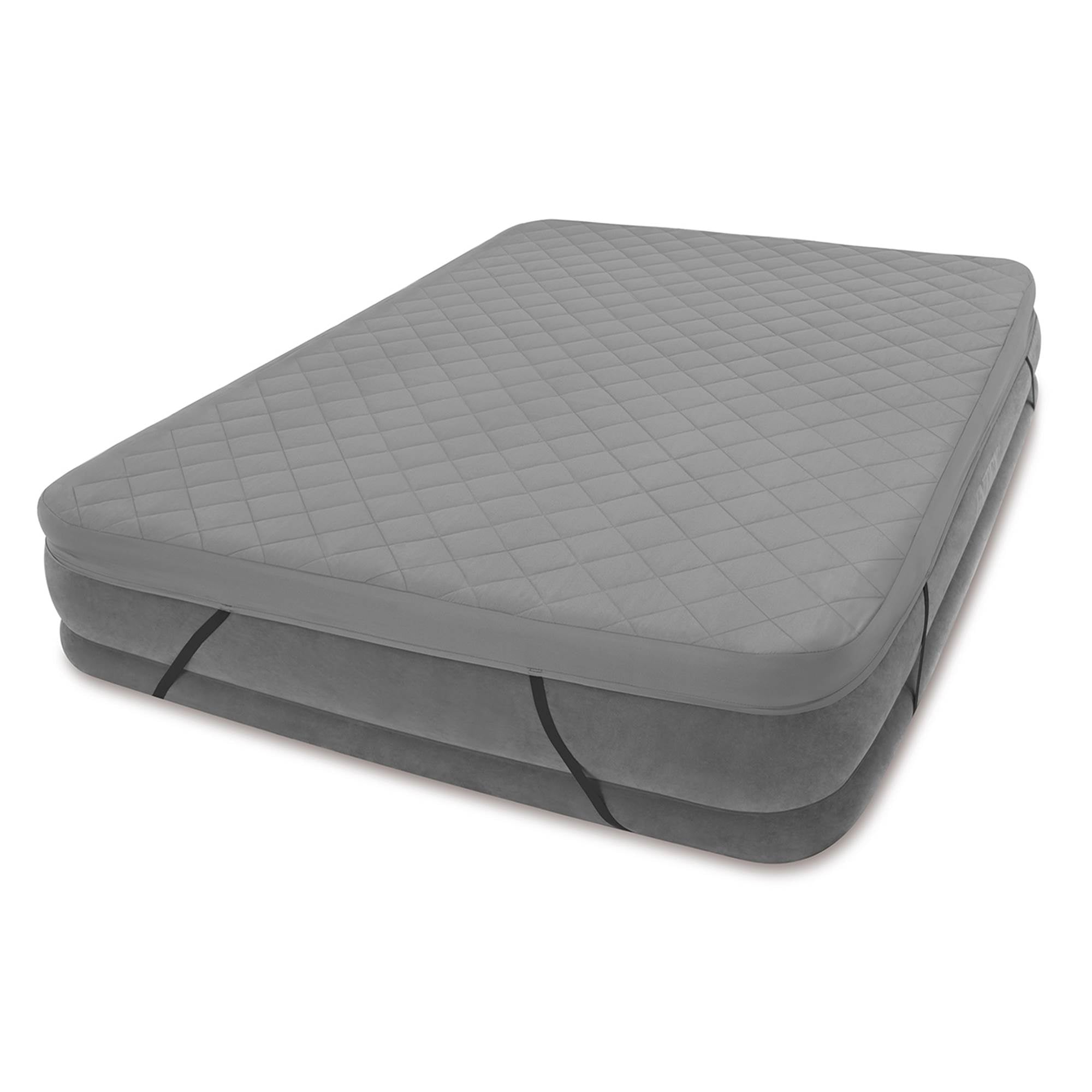Intex 22-Inch Raised Queen Fiber-Tech Airbed with Built-In Pump + Quilted Cover