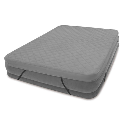 Intex 22-Inch Raised Queen Fiber-Tech Airbed with Built-In Pump + Quilted Cover