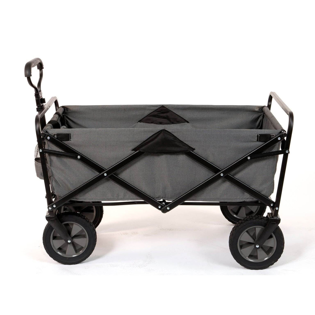 Mac Sports Collapsible Steel Frame Outdoor Garden Camping Wagon, Gray (2 Pack)