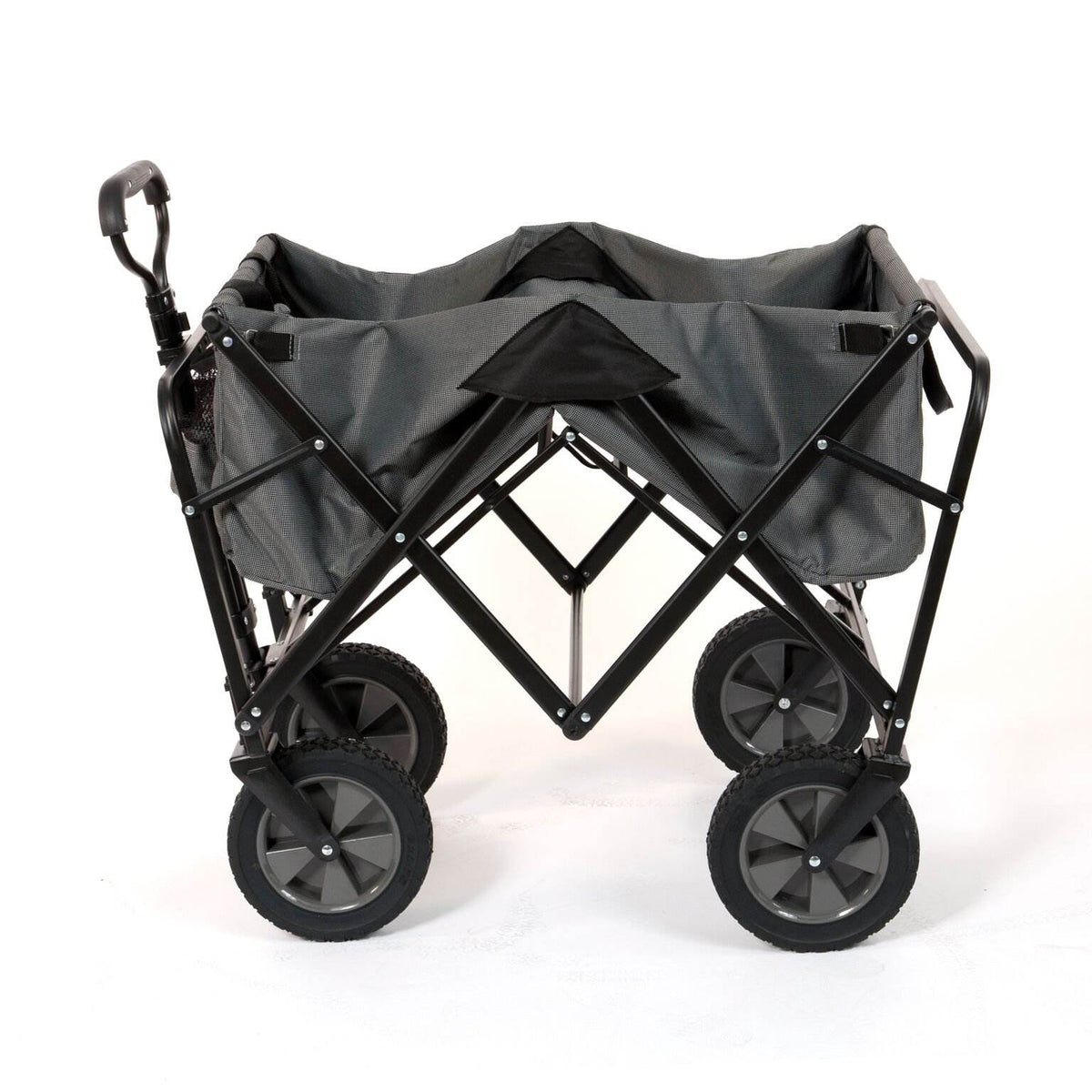 Mac Sports Collapsible Steel Frame Outdoor Garden Camping Wagon, Gray (2 Pack)