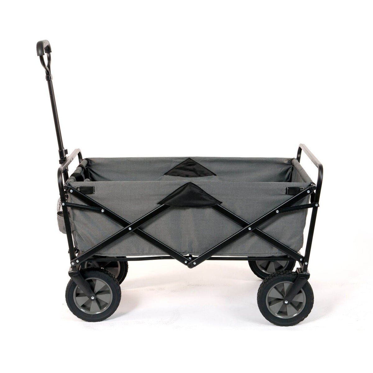 Mac Sports Collapsible Steel Frame Outdoor Garden Camping Wagon, Gray (3 Pack)