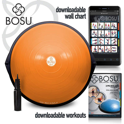 Bosu The Original Balance Trainer 65 cm Diameter, Orange and Black (Open Box) - VMInnovations