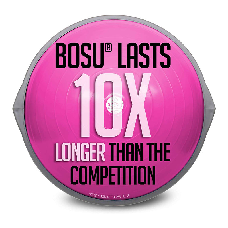 Bosu 72-10850 Home Gym The Original Balance Trainer 65 cm Diameter, Pink & Gray