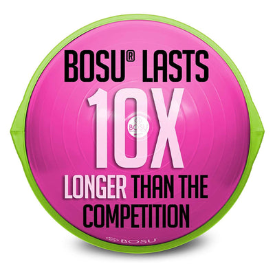 Bosu The Original Balance Trainer 65 cm Diameter, Pink and Lime Green (Open Box) - VMInnovations