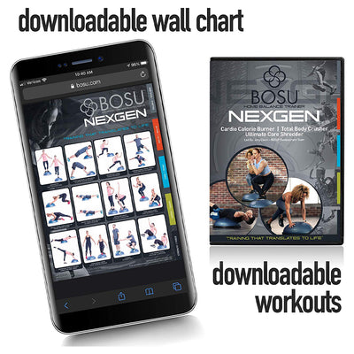 Bosu Home Gym The Original Balance Trainer 65 cm Diameter Red & Black (Open Box) - VMInnovations