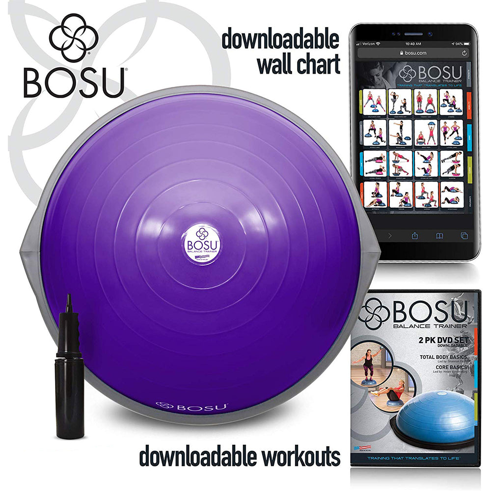Bosu 72-10850 Home Gym The Original Balance Trainer 65 cm Diameter, Purple - VMInnovations
