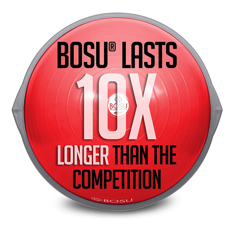 Bosu 72-10850 Home Gym The Original Balance Trainer 65 cm Diameter, Red and Gray
