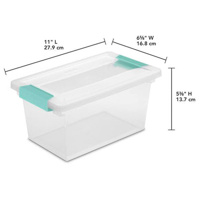 Sterilite Medium Clear Storage Tote, 4 Pack, & Large Clear Storage Tote, 4 Pack