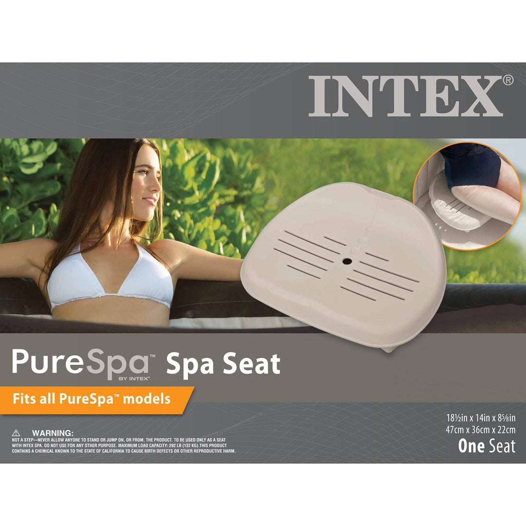 Intex Removable Non Slip Seat for Inflatable PureSpa Hot Tub Pool, (2 Pack)