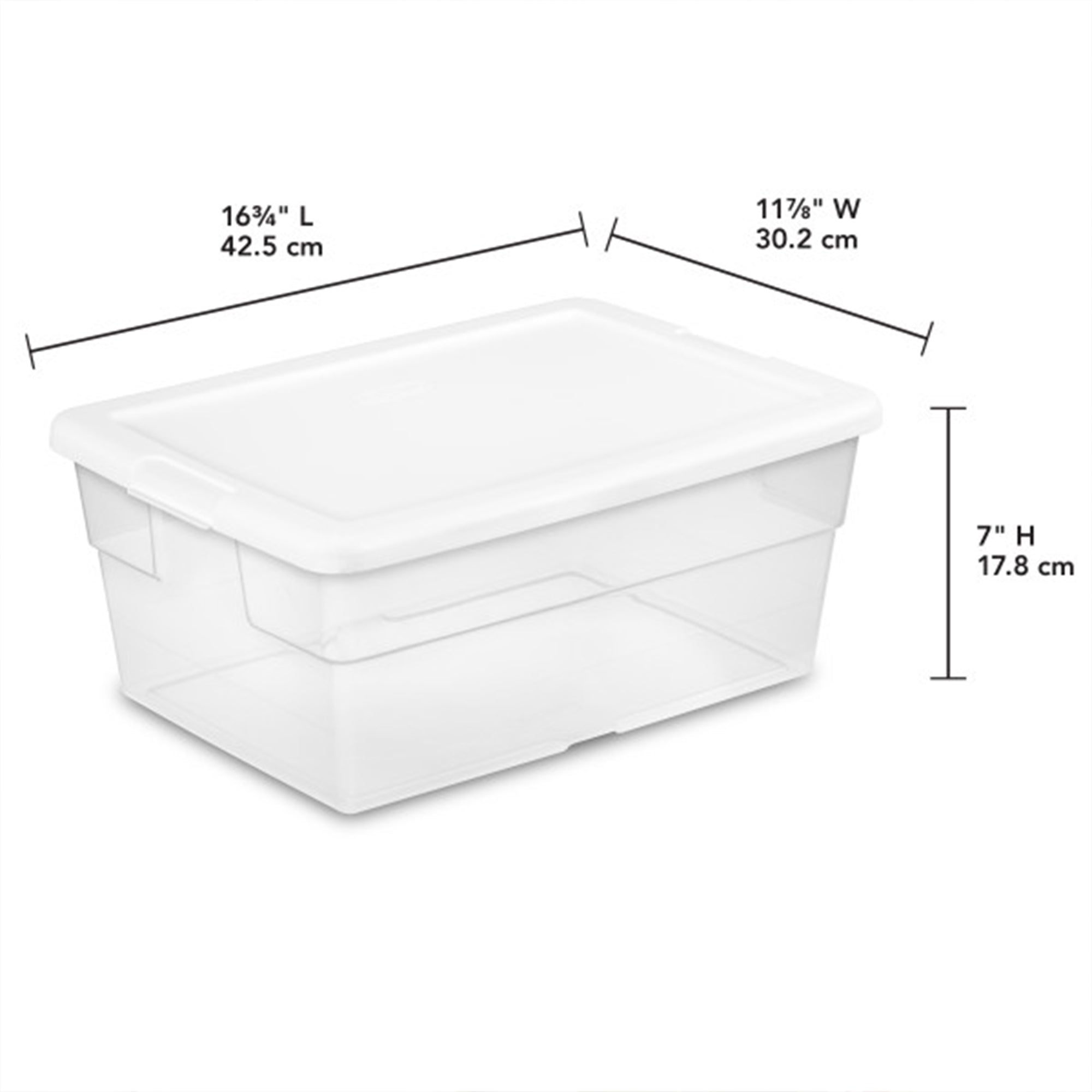 Sterilite 16 Quart Clear Plastic Stacking Storage Container Box w/ Lid, 120 Pack