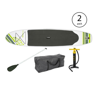 Bestway Inflatable Hydro Force Wave Edge 122" x 27" Paddle Board, Green (2 Pack)