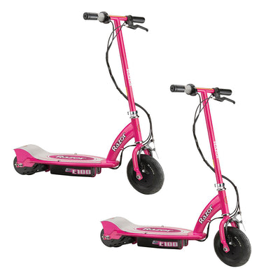 Razor E100 Kids Motorized 24 Volt Electric Powered Ride On Scooter Pink (2 Pack)