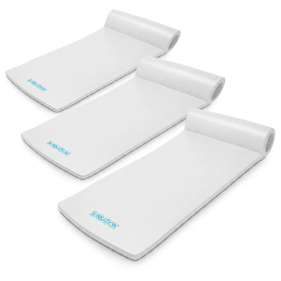 TRC Recreation Sunsation 70 Inch Thick Foam Raft Lounger Mat Pool Float (3 Pack)