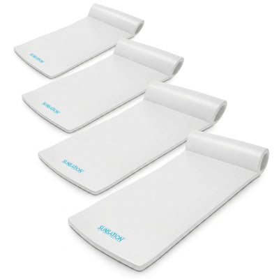TRC Recreation Sunsation 70 Inch Thick Foam Raft Lounger Mat Pool Float (4 Pack)