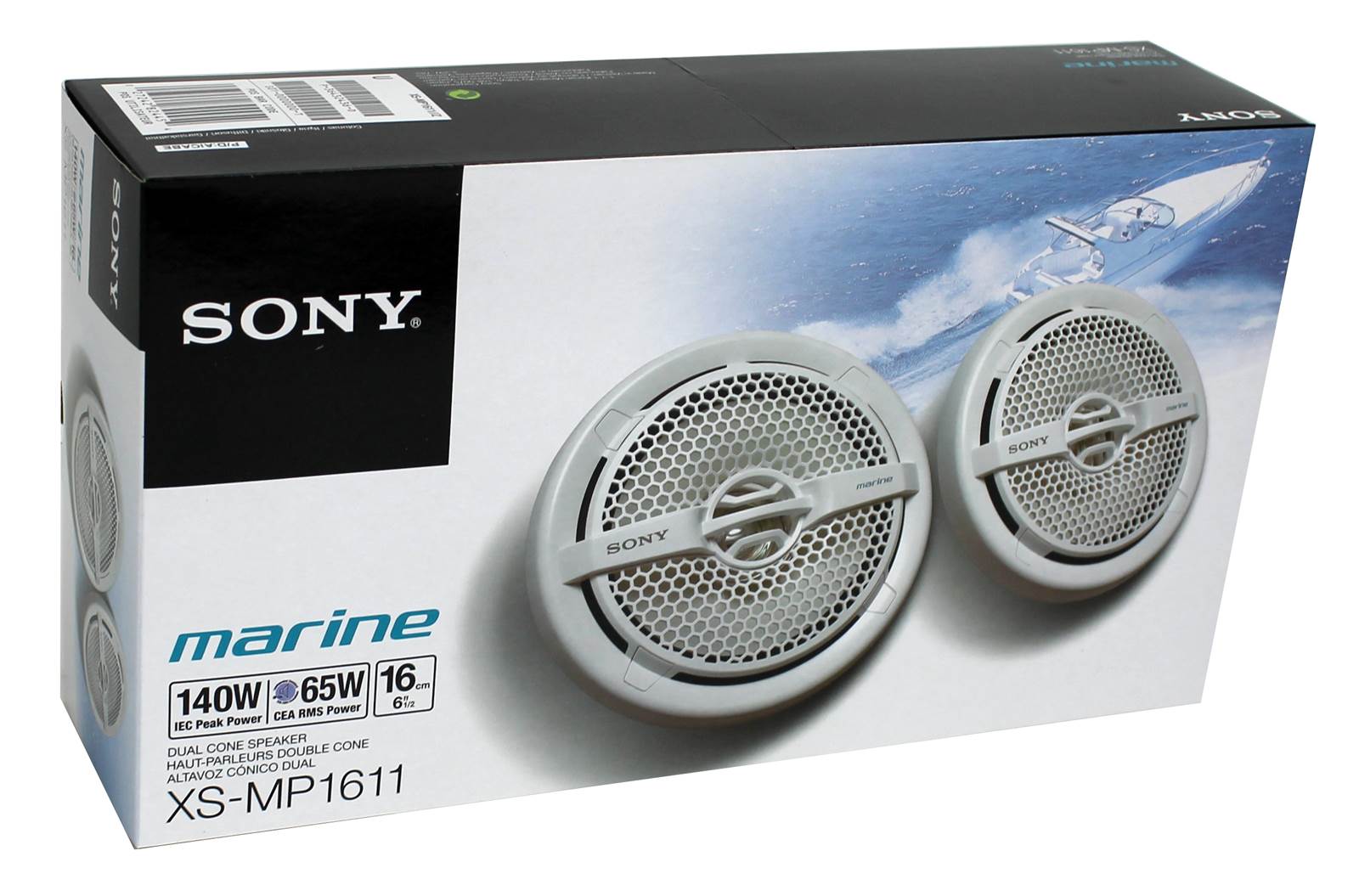 Sony XS-MP1611 6.5" 140 Watt Dual Cone Marine Speakers Stereo, Pair  (5 Pack) - VMInnovations