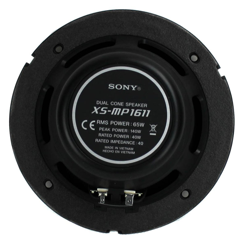 Sony XS-MP1611 6.5" 140 Watt Dual Cone Marine Speakers Stereo, Pair  (6 Pack)