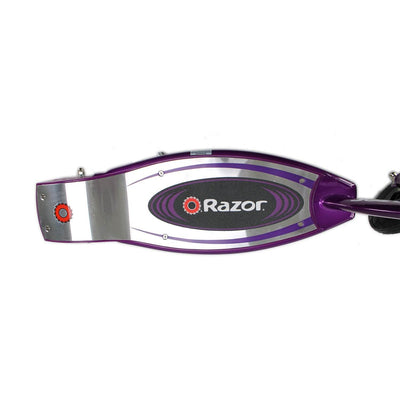 Razor E100 Motorized Rechargeable Electric Scooter Bundle, 1 Purple & 2 Silver