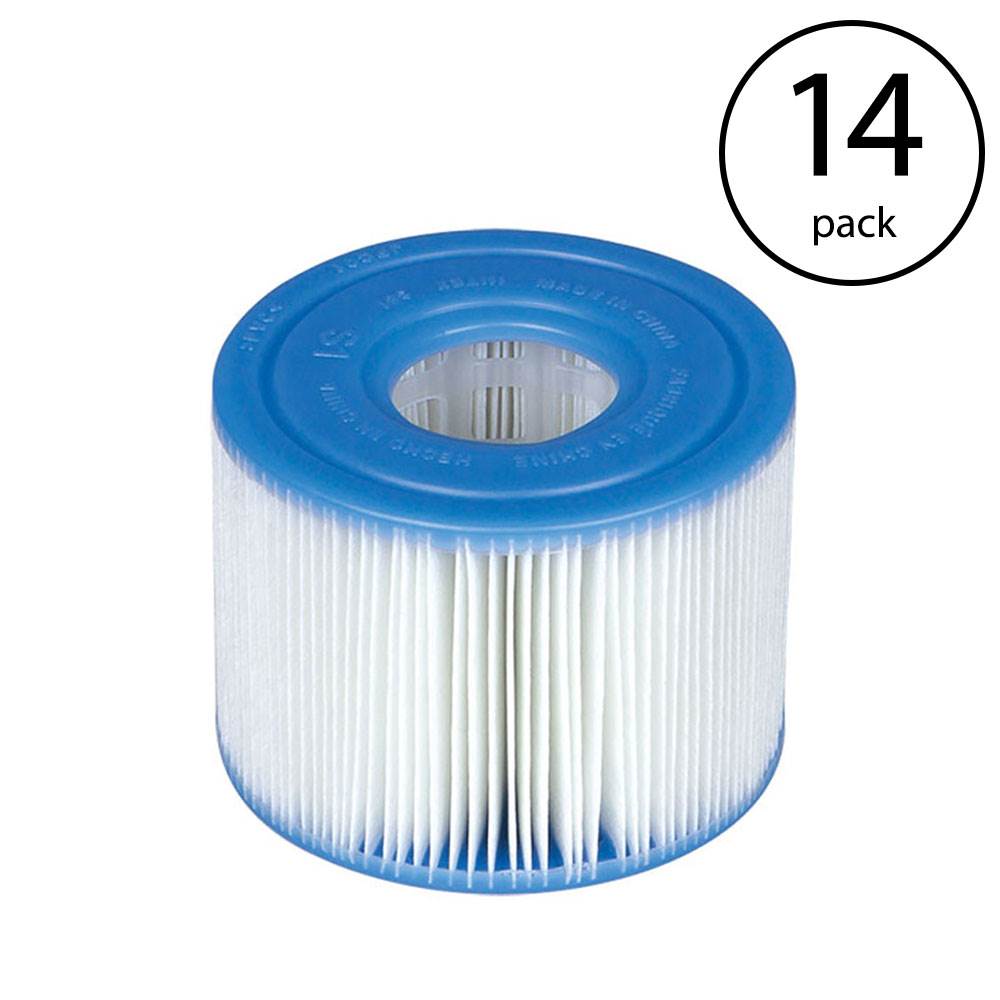 Intex PureSpa Type S1 Easy Set Pool Filter Replacement Cartridges (14 Filters) - VMInnovations