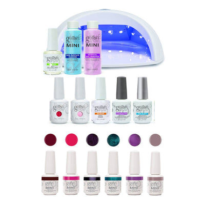 Gelish Harmony Gel Nail Polish Kit + Intergalactic Glam 9 mL Gel Polish Set