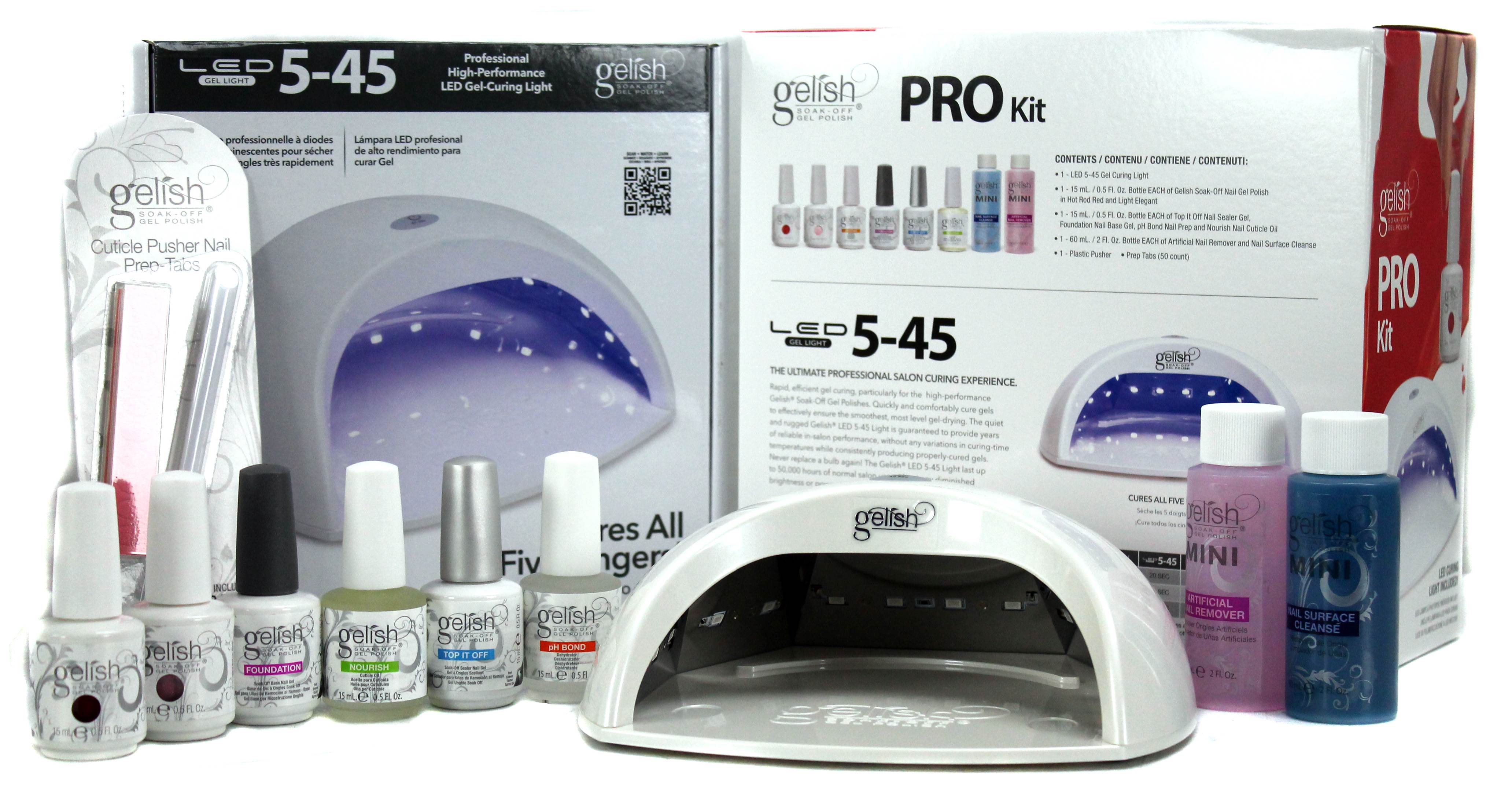 Gelish Harmony Gel Nail Polish Kit + Intergalactic Glam 9 mL Gel Polish Set