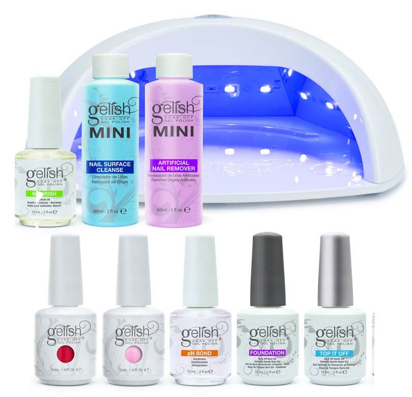 Gelish Harmony Gel Nail Polish Kit + Intergalactic Glam 9 mL Gel Polish Set