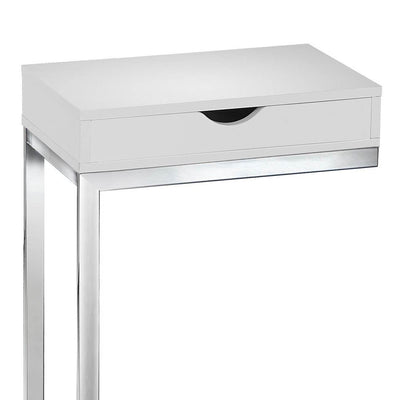 Monarch Specialties Contemporary Accent Side End Table w/ Drawer, White (2 Pack)