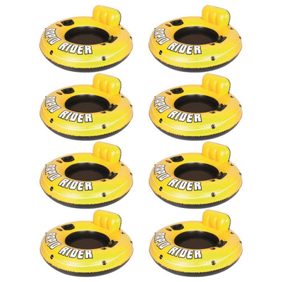 Bestway Rapid Rider 53" Inflatable Raft Tube With Handles/Cup Holders (8 Pack)