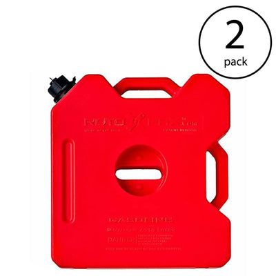 RotopaX Durable Leakproof 3 Gallon EPA Safe Gasoline Container, Red (2 Pack)