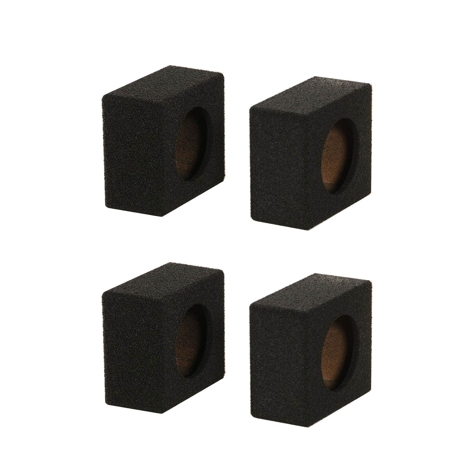 QPower QBomb 6.5" Bedliner Spray Car Speaker Box Enclosures, Pair (2 Pack)