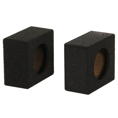 QPower QBomb 6.5" Bedliner Spray Car Speaker Box Enclosures, Pair (2 Pack)