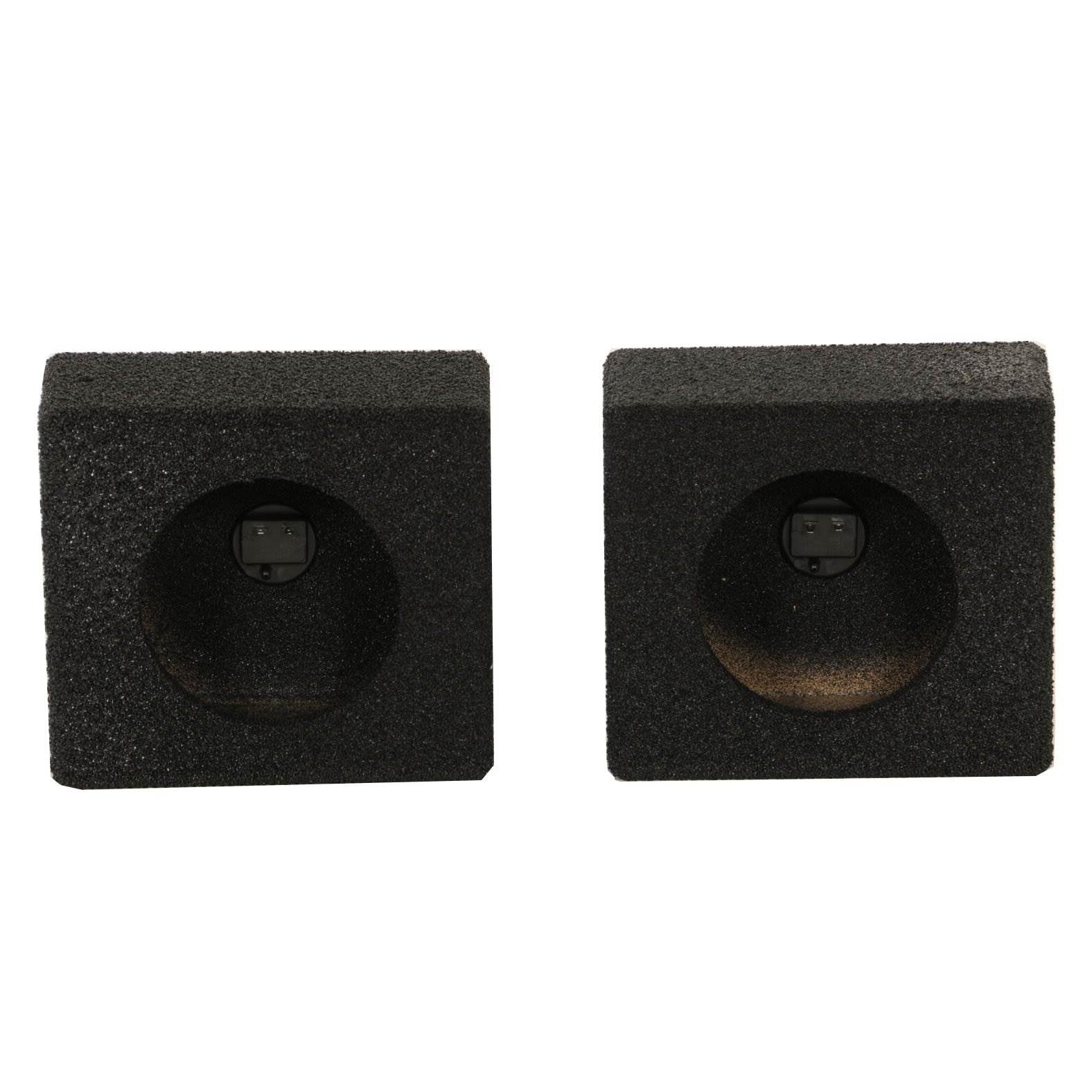 QPower QBomb 6.5" Bedliner Spray Car Speaker Box Enclosures, Pair (2 Pack)