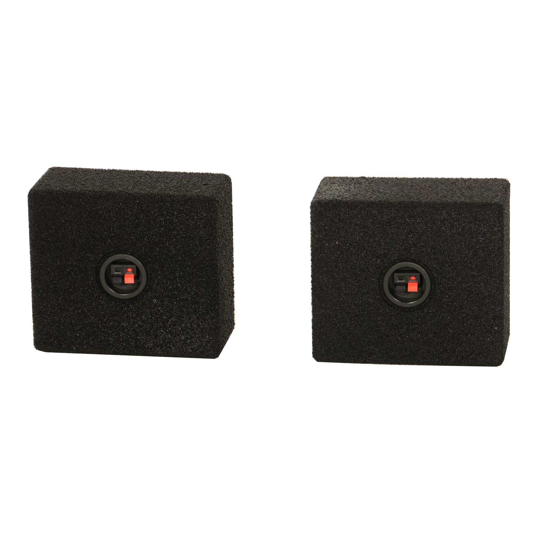 QPower QBomb 6.5" Bedliner Spray Car Speaker Box Enclosures, Pair (2 Pack)