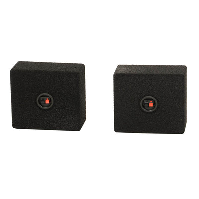 QPower QBomb 6.5" Bedliner Spray Car Speaker Box Enclosures, Pair (2 Pack)