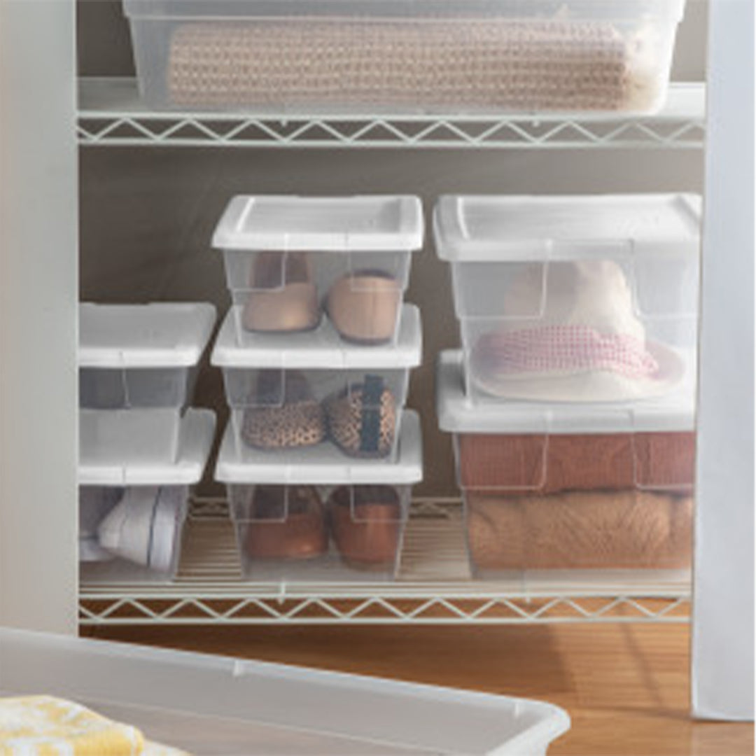 Sterilite 16 Qt Clear Storage Tote, 12 Pack, & 6 Qt Clear Storage Tote, 12 Pack - VMInnovations