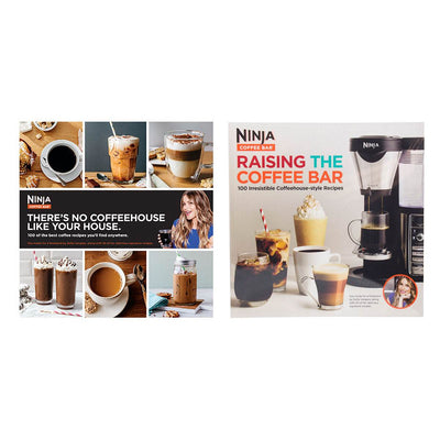 Ninja 100 Recipe Beverage & Drink Cook Books for Coffee Bar and Makers (2 Books)