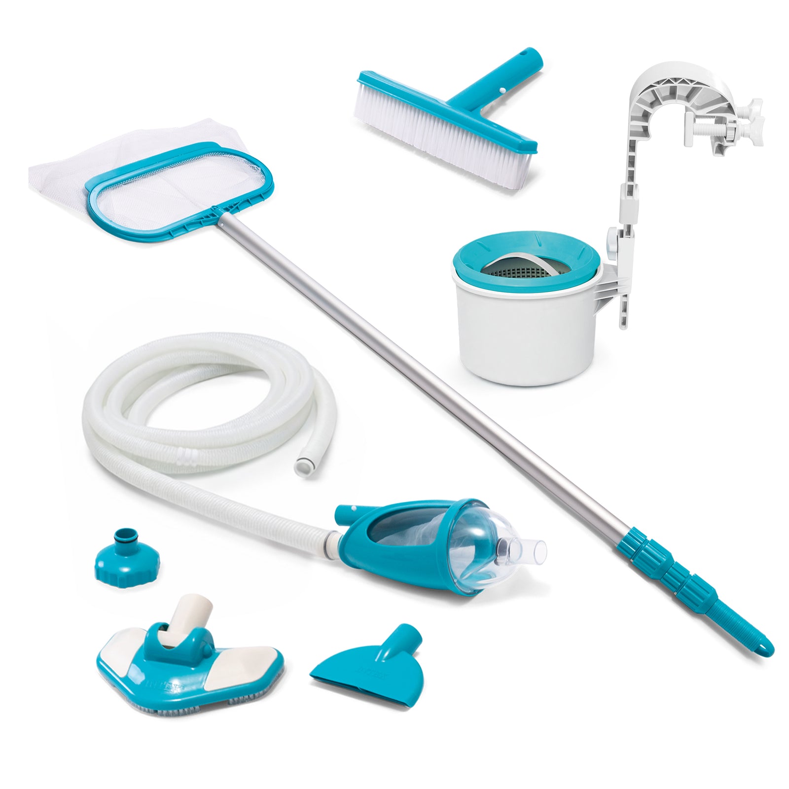 Intex Deluxe Pool Automatic Surface Skimmer and Maintenance Kit w/ Vacuum & Pole - VMInnovations