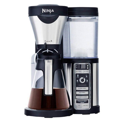 Ninja CF080 Coffee Bar Auto-IQ 1 Touch Maker with Glass Carafe + 100-Recipe Book
