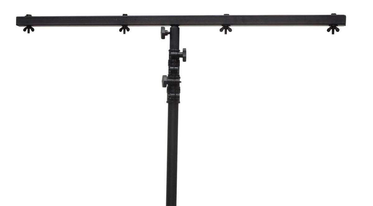 American DJ 9 Ft Black Lighting T-Bar Light Stand w/ Cross Bar | LTS-6 (2 Pack)