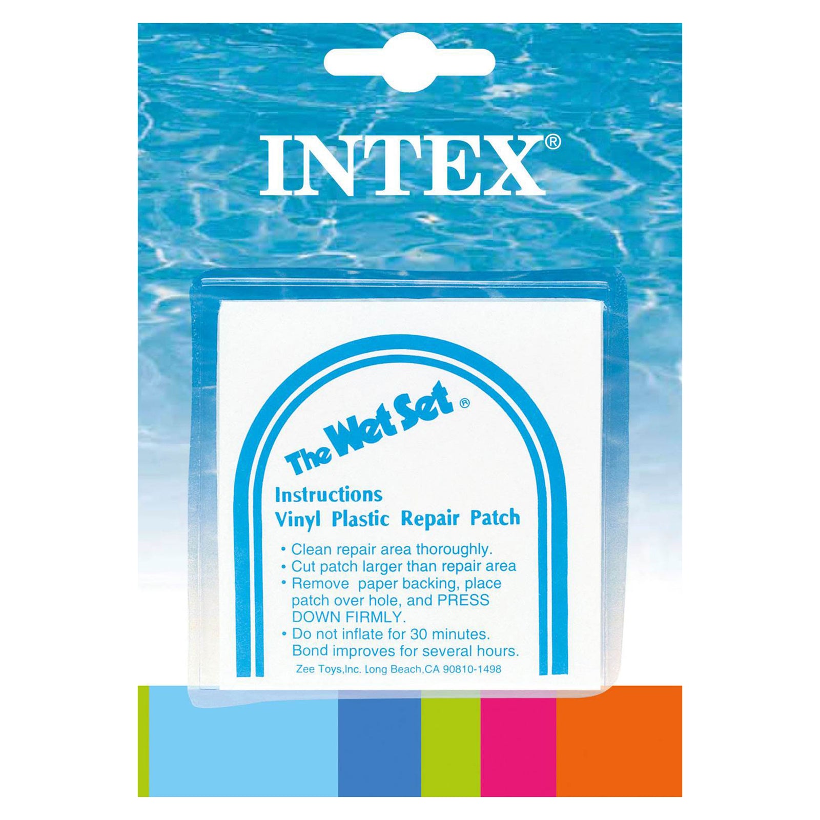 INTEX Wet Set Adhesive Vinyl Plastic Swimming Pool Tube Repair Patch, 12 Pack - VMInnovations