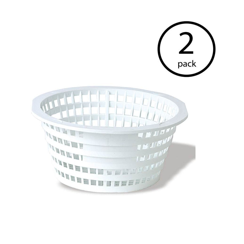 Swimline Olympic ACM88 Replacement Swimming Pool Skimmer Basket White (2 Pack)